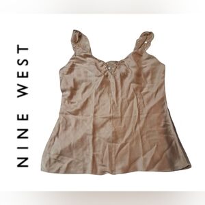 Nine West Vintage Y2K 100% Silk Cami In Cream EUC Size 10